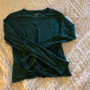 VS Pink Cropped Long Sleeve Top